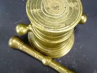 Antieke?. bronzen vijzel met stamper - afbeelding 5 van  5