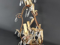 Antieke chandelier met kristallen tranen - afbeelding 2 van  5