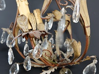 Antieke chandelier met kristallen tranen - afbeelding 3 van  5