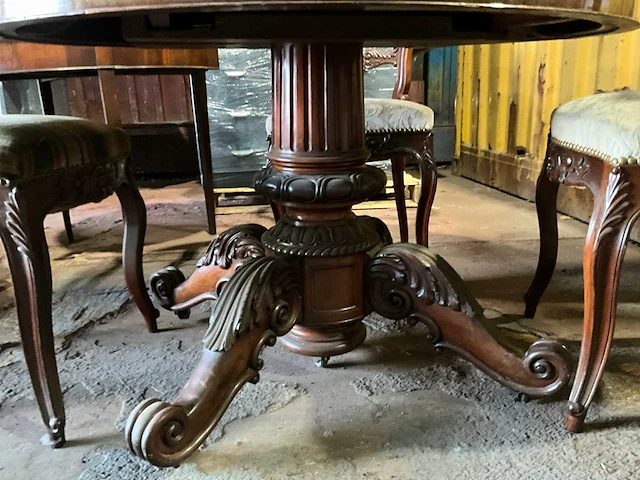 Antieke eetkamertafel - afbeelding 6 van  9