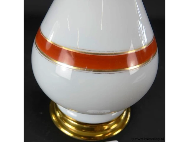 Antieke (eind 19de eeuw) opaline lampvoet - afbeelding 4 van  5