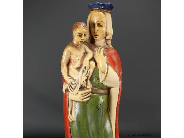 Antieke gipsen madonna - afbeelding 2 van  5