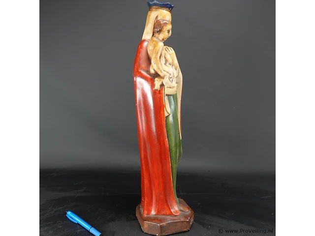 Antieke gipsen madonna - afbeelding 3 van  5