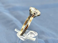 Antieke gouden ring met een grote natuurlijke oud geslepen diamant - afbeelding 5 van  10