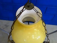 Antieke hanglamp met opaline kap - afbeelding 3 van  5