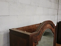 Antieke houten kledingkast met spiegel - afbeelding 5 van  13