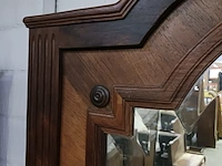 Antieke houten kledingkast met spiegel - afbeelding 11 van  13