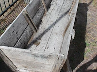 Antieke houten trog. afmeting 200 x 73 x 72 cm. - afbeelding 2 van  3