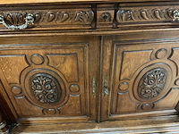 Antieke kast met houtsnijwerk, jacht - afbeelding 6 van  6