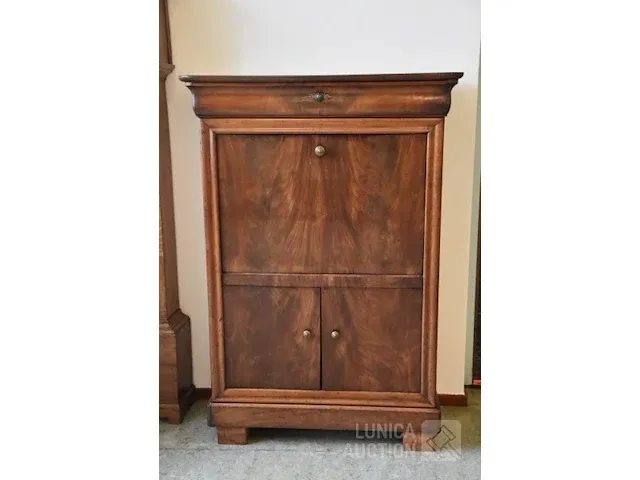 Antieke klep secretaire kast. - afbeelding 2 van  9