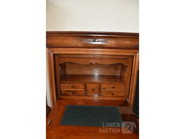 Antieke klep secretaire kast. - afbeelding 4 van  9