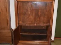 Antieke klep secretaire kast. - afbeelding 6 van  9
