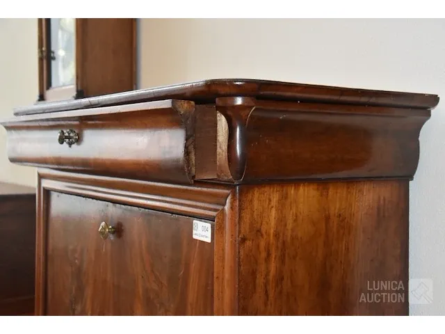 Antieke klep secretaire kast. - afbeelding 9 van  9