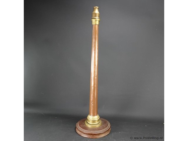 Antieke koper met brons brandweerspuit - afbeelding 5 van  5