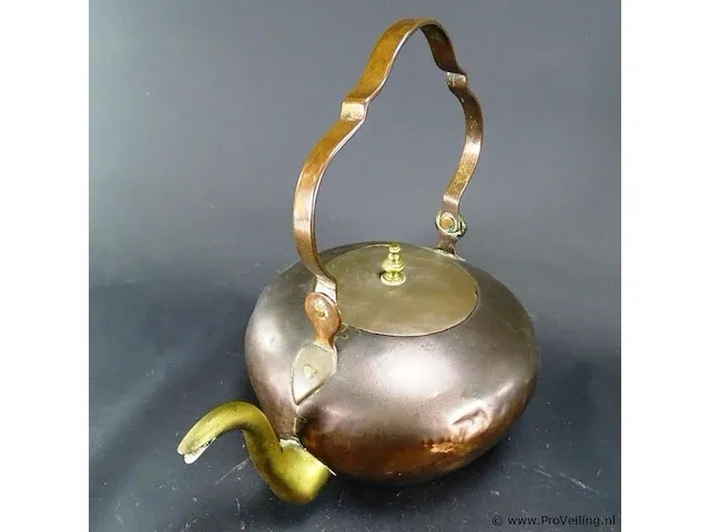 Antieke koperen ketel - afbeelding 2 van  5