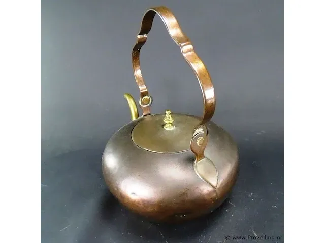 Antieke koperen ketel - afbeelding 3 van  5