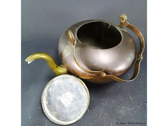 Antieke koperen ketel - afbeelding 4 van  5