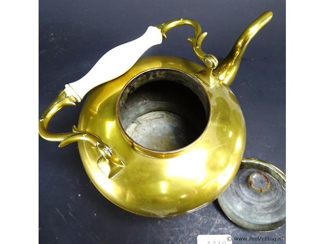 Antieke koperen ketel - afbeelding 4 van  5