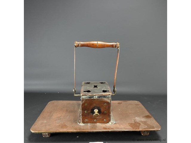 Antieke koperen rijtuigstoof - afbeelding 2 van  5