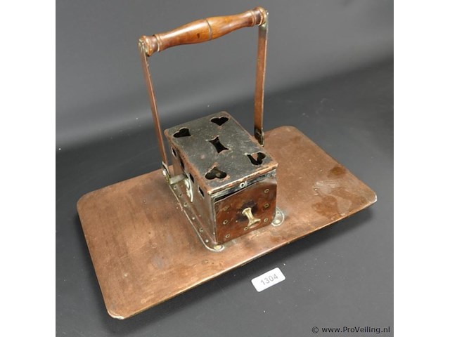 Antieke koperen rijtuigstoof - afbeelding 3 van  5