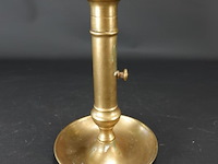 Antieke koperen schuifkandelaar