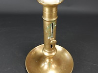 Antieke koperen schuifkandelaar - afbeelding 3 van  5