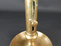 Antieke koperen schuifkandelaar - afbeelding 4 van  5