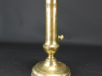 Antieke koperen schuifkandelaar