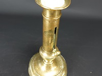 Antieke koperen schuifkandelaar - afbeelding 3 van  5