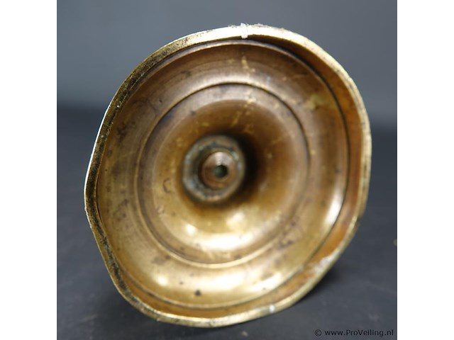 Antieke koperen schuifkandelaar - afbeelding 5 van  5