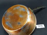 Antieke koperen steelpan - afbeelding 2 van  5