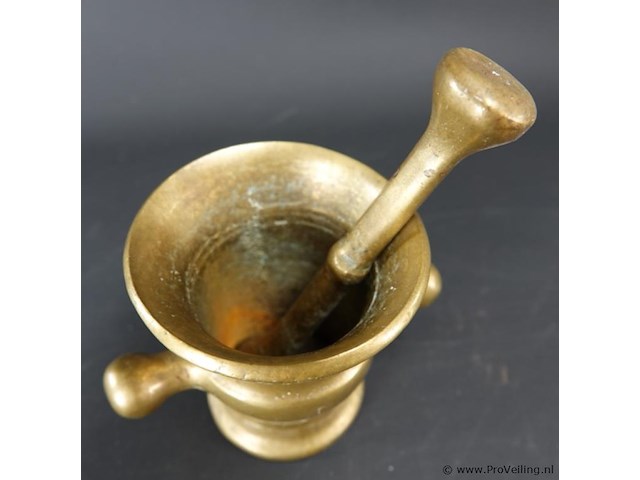 Antieke koperen vijzel - afbeelding 3 van  5