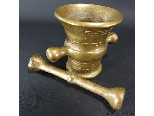 Antieke koperen vijzel - afbeelding 4 van  5