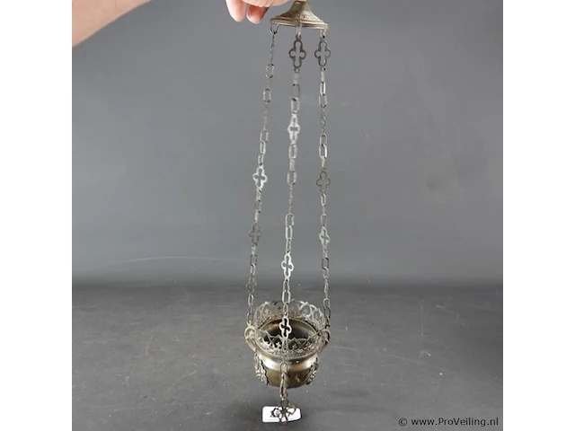 Antieke koper/messing thuribulum - afbeelding 1 van  5
