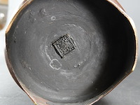 Antieke late qing-dynastie brons cloisonné wierookhouder - afbeelding 8 van  11