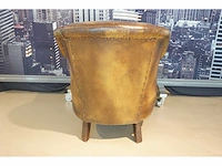 Antieke lederen fauteuil - afbeelding 4 van  4