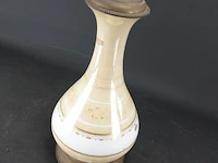 Antieke messing met opaline lampvoet - afbeelding 3 van  5