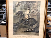 Antieke prent parade du cheval - afbeelding 1 van  5