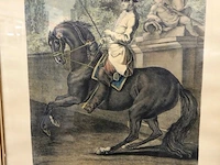 Antieke prent parade du cheval - afbeelding 2 van  5