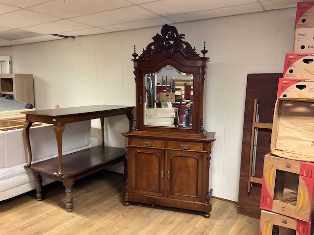 Antieke spiegelkast - afbeelding 1 van  5