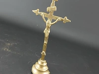 Antieke staande bronzen crucifix - afbeelding 2 van  5