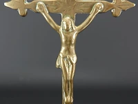 Antieke staande bronzen crucifix - afbeelding 3 van  5