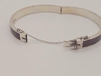 Antieke sterling zilveren armband cloisonné - afbeelding 3 van  5