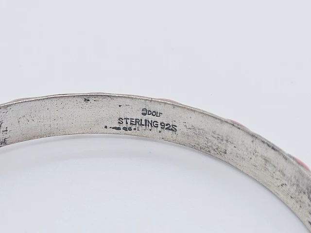 Antieke sterling zilveren armband cloisonné - afbeelding 4 van  4