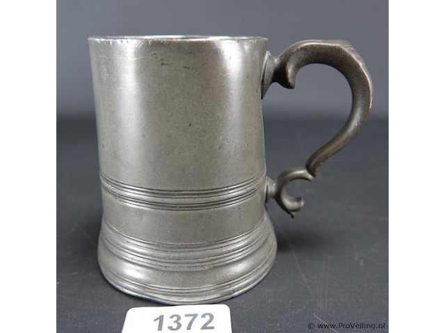 Antieke tinnen kroes - afbeelding 1 van  5