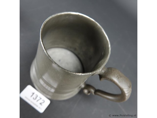 Antieke tinnen kroes - afbeelding 3 van  5