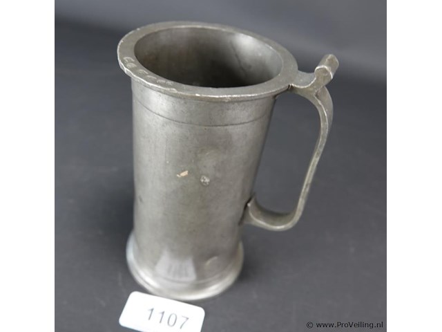 Antieke tinnen maatkan - afbeelding 2 van  5