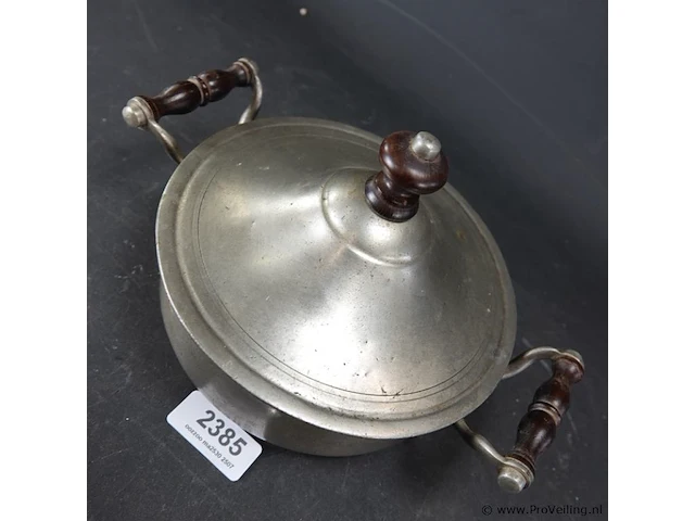 Antieke tinnen pan - afbeelding 3 van  5