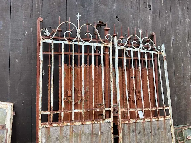 Antieke tuinpoort (2x) - afbeelding 2 van  9