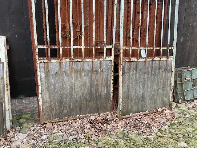 Antieke tuinpoort (2x) - afbeelding 3 van  9